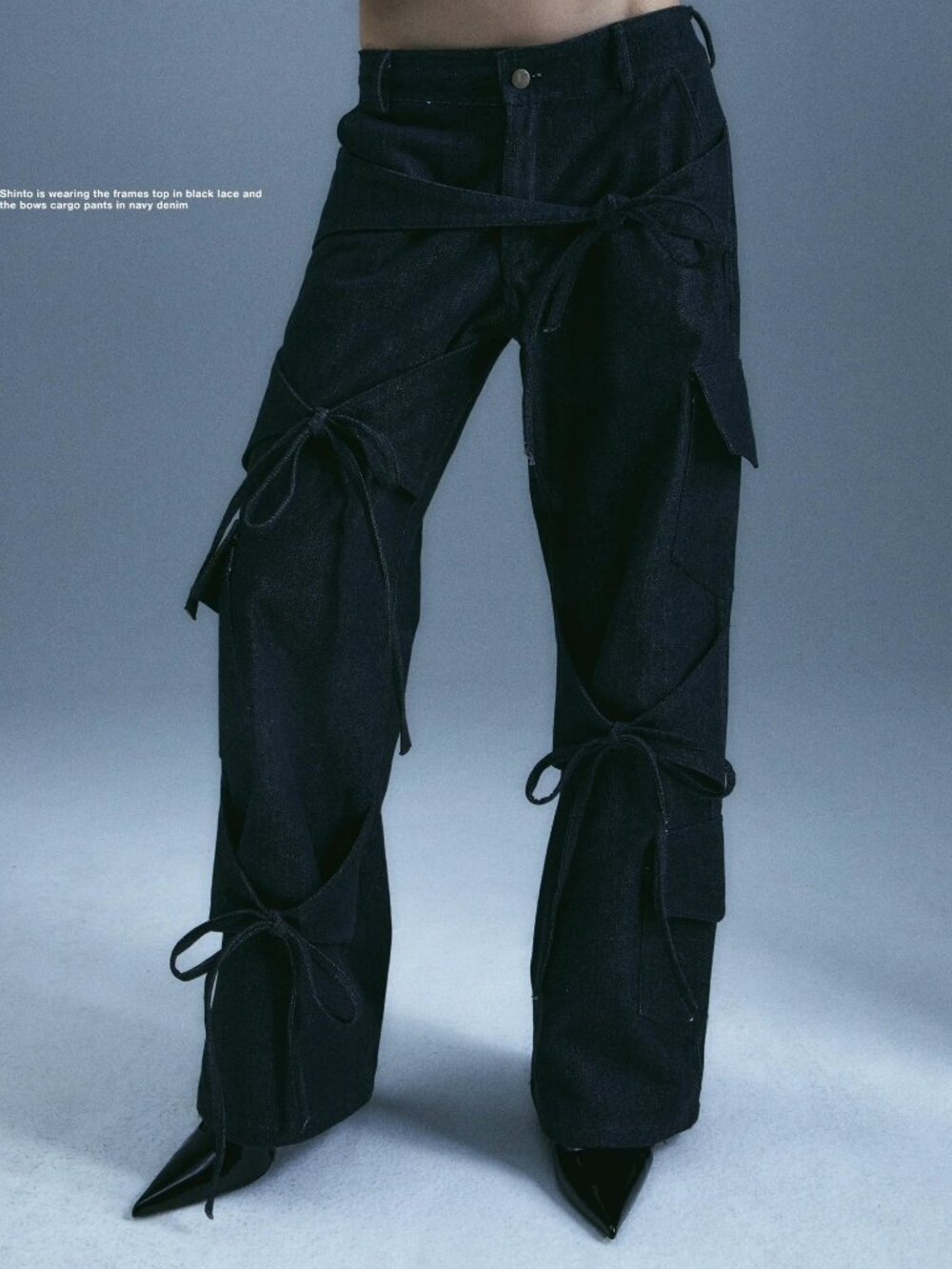 Lirika Matoshi Black denim bow pants